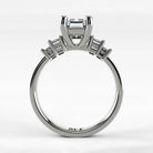 Anillo de Compromiso Eje - Esmeralda en oro blanco - vista 3