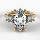 Anillo de Compromiso Eje - Marquesa en oro amarillo - vista 1