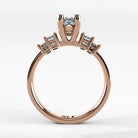 Anillo de Compromiso Eje - Marquesa en oro rosa - vista 3