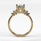 Anillo de Compromiso Eje - Oval en oro amarillo - vista 3