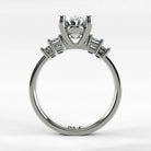 Anillo de Compromiso Eje - Oval en oro blanco - vista 3