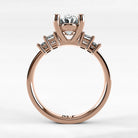 Anillo de Compromiso Eje - Oval en oro rosa - vista 3