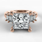 Anillo de Compromiso Eje - Princess en oro rosa - vista 1