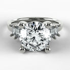 Anillo de Compromiso Eje - Redondo en oro blanco - vista 1
