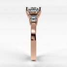 Anillo de Compromiso Eje - Redondo en oro rosa - vista 2