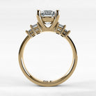 Anillo de Compromiso Eje - Redondo en oro amarillo - vista 3