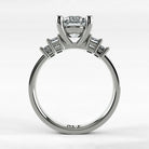 Anillo de Compromiso Eje - Redondo en oro blanco - vista 3