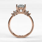 Anillo de Compromiso Eje - Redondo en oro rosa - vista 3