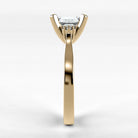 Anillo de Compromiso Ondular - Esmeralda en oro amarillo - vista 2