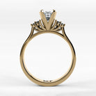 Anillo de Compromiso Ondular - Marquesa en oro amarillo - vista 3