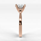 Anillo de Compromiso Ondular - Oval en oro rosa - vista 2