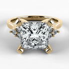 Anillo de Compromiso Ondular - Princess en oro amarillo - vista 1