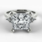 Anillo de Compromiso Ondular - Princess en oro blanco - vista 1