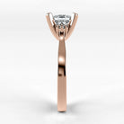Anillo de Compromiso Ondular - Princess en oro rosa - vista 2