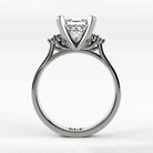 Anillo de Compromiso Ondular - Princess en oro blanco - vista 3