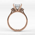 Anillo de Compromiso Ondular - Princess en oro rosa - vista 3