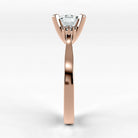 Anillo de Compromiso Ondular - Redondo en oro rosa - vista 2