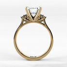 Anillo de Compromiso Ondular - Redondo en oro amarillo - vista 3