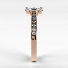Anillo de Compromiso Trazo - Marquesa en oro rosa - vista 2