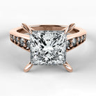 Anillo de Compromiso Trazo - Princess en oro rosa - vista 1