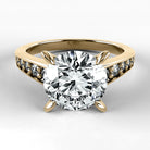 Anillo de Compromiso Trazo - Redondo en oro amarillo - vista 1