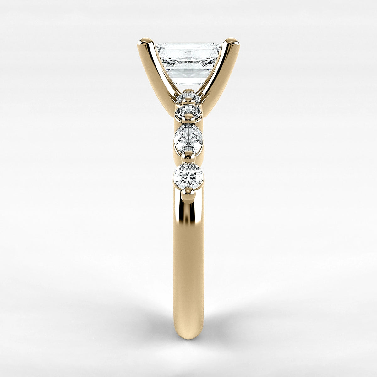 Anillo de Compromiso Intenso - Esmeralda en oro amarillo - vista 2