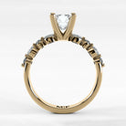 Anillo de Compromiso Intenso - Esmeralda en oro amarillo - vista 3