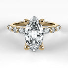 Anillo de Compromiso Intenso - Marquesa en oro amarillo - vista 1