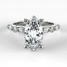 Anillo de Compromiso Intenso - Marquesa en oro blanco - vista 1