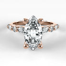Anillo de Compromiso Intenso - Marquesa en oro rosa - vista 1