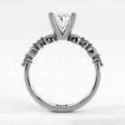 Anillo de Compromiso Intenso - Oval en oro blanco - vista 3