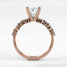 Anillo de Compromiso Intenso - Oval en oro rosa - vista 3