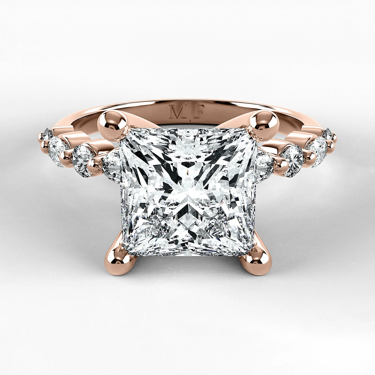 Anillo de Compromiso Intenso - Princess en oro rosa - vista 1