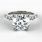 Anillo de Compromiso Intenso - Redondo en oro blanco - vista 1