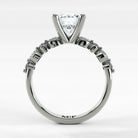 Anillo de Compromiso Intenso - Redondo en oro blanco - vista 3