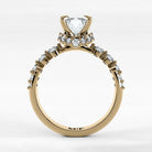 Anillo de Compromiso Estructura - Esmeralda en oro amarillo - vista 3