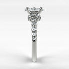 Anillo de Compromiso Estructura - Marquesa en oro blanco - vista 2