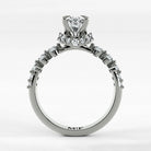 Anillo de Compromiso Estructura - Marquesa en oro blanco - vista 3