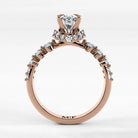 Anillo de Compromiso Estructura - Marquesa en oro rosa - vista 3