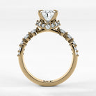 Anillo de Compromiso Estructura - Oval en oro amarillo - vista 3