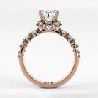 Anillo de Compromiso Estructura - Oval en oro rosa - vista 3
