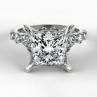 Anillo de Compromiso Estructura - Princess en oro blanco - vista 1