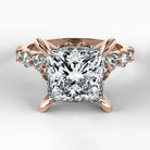 Anillo de Compromiso Estructura - Princess en oro rosa - vista 1