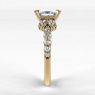 Anillo de Compromiso Estructura - Princess en oro amarillo - vista 2