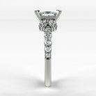 Anillo de Compromiso Estructura - Princess en oro blanco - vista 2