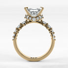 Anillo de Compromiso Estructura - Princess en oro amarillo - vista 3