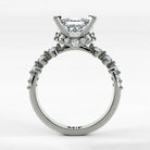 Anillo de Compromiso Estructura - Princess en oro blanco - vista 3