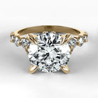 Anillo de Compromiso Estructura - Redondo en oro amarillo - vista 1