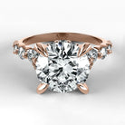 Anillo de Compromiso Estructura - Redondo en oro rosa - vista 1
