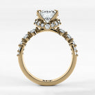 Anillo de Compromiso Estructura - Redondo en oro amarillo - vista 3